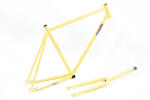Csepel Royal 3* 2022 fixi-single speed kerékpár váz és villa szett, acél, sárga, 520-es vázméret
