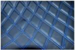  Material imitatie piele tapiterie romb negru/cusatura albastra Cod: Y01NA Automotive TrustedCars
