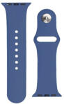 Apple Watch 1-6, SE, SE (2022) (42 / 44 mm) / Watch 7-8 (45 mm) / Watch Ultra (49 mm), szilikon pótszíj, állítható, fém kapoccsal, sötétkék - tok-shop