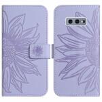  ART SUN FLOWER Husa portofel cu curea Samsung Galaxy S10e violet