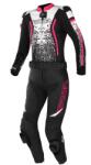 RSA Salopetă de motocicletă RSA GT2 pentru femei, negru-alb-roz fluo (RSASULADYGT2BLWFLP)