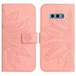  ART SUN FLOWER Husa portofel cu curea Samsung Galaxy S10e roz