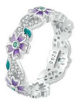 Ékszerkirály Ezüst gyűrű, lila virágos, 8-as méret (1005005956554246_2)