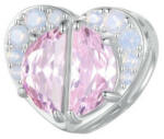 Ékszerkirály Ezüst charm, rózsaszín szív (1005005964724665_2)