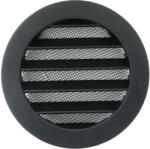 Dalap Fekete Dalap AVD fém szellőzőrács, rovarhálóval és karimával, Ø 100 mm
