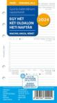 FILOFAX Kalendárium betét, tervező, Filofaxhoz, personal méret, heti, 1 hét/2 oldal, 2024 (FX-24-68488-FH) - molnarpapir
