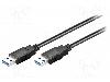 Goobay Cablu din ambele parţi, USB A mufa, USB 3.0, lungime 5m, negru, Goobay - 96117