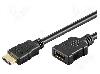 Goobay Cablu HDMI - HDMI, HDMI mufa, HDMI soclu, 2m, negru, Goobay - 31937
