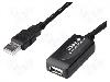 ASSMANN Cablu USB A mufa, USB A soclu, USB 2.0, lungime 15m, Culoare izolaţie, DIGITUS - DA-73101