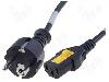 Schurter Cablu alimentare AC, 3m, 3 fire, culoare negru, CEE 7/7 (E/F) mufa, IEC C13 mama, SCHURTER - 6051.2083