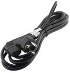 Akyga Cablu alimentare AC, 3m, 3 fire, culoare negru, CEE 7/7 (E/F), IEC C13 mama 90°, AKYGA, AK-PC-12A, T143651
