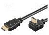 Goobay Cablu HDMI - HDMI, HDMI mufa, HDMI mufa 90°, 5m, negru, Goobay - 31919