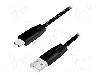 LogiLink Cablu USB A mufa, USB C mufa, USB 2.0, lungime 1m, negru, LOGILINK - CU0157