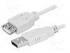 LogiLink Cablu USB A mufa, USB A soclu, USB 2.0, lungime 3m, gri, LOGILINK - CU0011