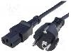 Schurter Cablu alimentare AC, 5m, 3 fire, culoare negru, CEE 7/7 (E/F) mufa, IEC C13 mama, SCHURTER - 6052.0026