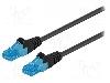 Goobay Patch cord Cat 6a, U/UTP, conexiune 1: 1, rotund, 10m, Goobay - 55412