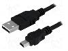 LogiLink Cablu USB A mufa, USB B mini mufa, USB 2.0, lungime 1.8m, negru, LOGILINK - CU0014