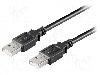 Goobay Cablu din ambele parţi, USB A mufa, USB 2.0, lungime 1.8m, negru, Goobay - 93593
