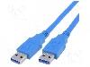 Amphenol Cablu din ambele parţi, USB A mufa, USB 3.0, lungime 1.5m, albastru, AMPHENOL - TCR-01512