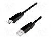LogiLink Cablu USB A mufa, USB B micro mufa, USB 2.0, lungime 1m, negru, LOGILINK - CU0158