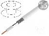 BITNER Cablu coaxial, BiTSAT 757, 1m, dublu ecranat, fara halogen, nu propaga flacara, 75, BITNER, LF0508