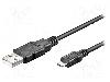 Goobay Cablu USB A mufa, USB B micro mufa, USB 2.0, lungime 5m, negru, Goobay - 93921