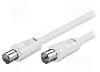 Goobay Cablu adaptor coaxiala 9, 5mm mufa, coaxiala 9, 5mm priza, 2.5m, 75, Goobay - 50718