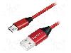 LogiLink Cablu USB A mufa, USB B micro mufa, USB 2.0, lungime 1m, roşu, LOGILINK - CU0152