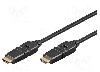 Goobay Cablu HDMI - HDMI, din ambele parţi, HDMI mufa mobila ±90°, 2m, negru, Goobay - 31914
