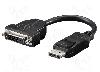 Goobay Cablu Tip cablu de conectare, DisplayPort mufa, DVI-D (24+1) soclu, 0.2m, Culoare izolaţie, Goobay - 69873