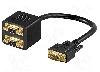 Goobay Cablu VGA - VGA, D-Sub 15pin HD soclu x2, D-Sub 15pin HD mufa, 0.1m, negru, Goobay - 93263