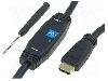 ASSMANN Cablu HDMI - HDMI, din ambele parţi, HDMI mufa, 15m, negru, ASSMANN - AK-330105-150-S