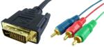  Cablu DVI-I (Dual Link) tata - 3xRCA tata lungime 1, 8m - 127973