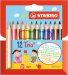 STABILO Trio vastag rövid színesceruza készlet 12 db-os