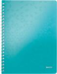 Leitz WOW spirálfüzet, A4, vonalas, jégkék