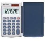 Sharp számológép 8 digites fehér, fedeles, napelemes