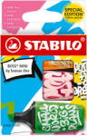 STABILO BOSS MINI by Snooze One szövegkiemelő készlet 3 db-os (zöld, pink, narancs)