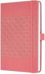 Sigel Jolie notesz, vonalas, gumipánttal, 13, 5x20 cm, salmon pink