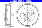 ATE Tambur frana ATE 24.0222-8008.1 (24.0222-8008.1) - automobilus
