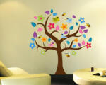4 Decor Sticker Copacul colorat si pasari Decoratiune camera copii