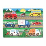 Melissa & Doug Puzzle din lemn Vehicule cunoscute, 8 piese, 3 ani+ (MD9051) Puzzle