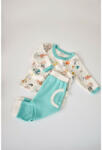 BabyCosy Set bluzita cu maneca lunga si pantaloni lungi, 100% bumbac organic, BabyCosy, Verde (Marime: 3-6 Luni) (BC-CSY2008-3)