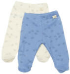 BabyCosy Set 2 pantalonasi cu botosei Printed, BabyCosy, 50% modal+50% bumbac, Ecru/Lavanda (Marime: 3-6 Luni) (BC-CSYM11614-3) - babyneeds
