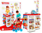 Inlea4Fun Supermarket cu coș de cumpărături - Inlea4Fun Stragan - roșu (RA-ZDZ.668-05) Bucatarie copii
