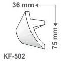 Elite Decor Poliuretán rejtett világítás díszléc (KF-502) ütésálló (KF502)