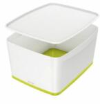 Leitz Cutie de depozitare Leitz MyBox cu capac, mărimea L alb/verde
