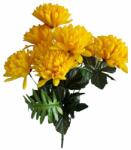 4-Home Buchet artificial de Crizanteme, galben, înălțime 58 cm
