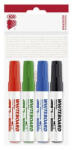  Tábla- és flipchart marker készlet, 1-3 mm, kúpos, ICO "Plan", 4 különböző szín (COTICPLV4)