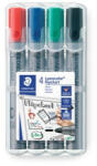  Flipchart marker, 2 mm, kúpos, STAEDTLER "Lumocolor 356", 4 különböző szín (COTS356WP4)