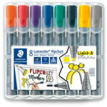  Flipchart marker vegyes készlet, 2/2-5 mm, STAEDTLER "Lumocolor® 356", 8 különböző szín (COTS356SWP8)